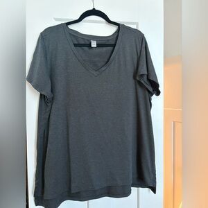 Reflex Charcoal V-Neck Tee 1X